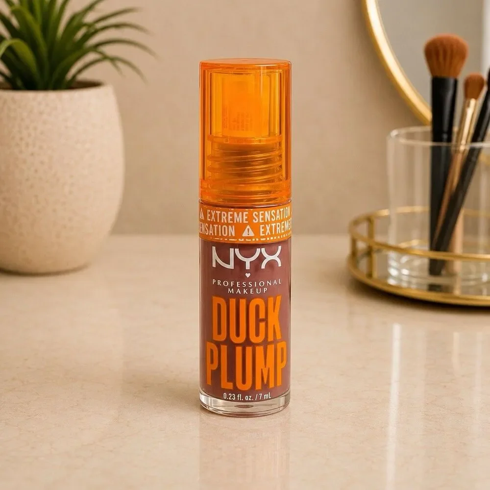 NYX Duck Plump High Pigment Plumping Lip Gloss 07 Mocha Me Crazy New